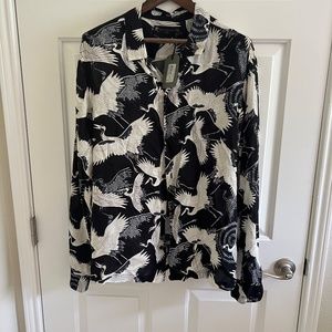 All Saints Swan Sprint Button up